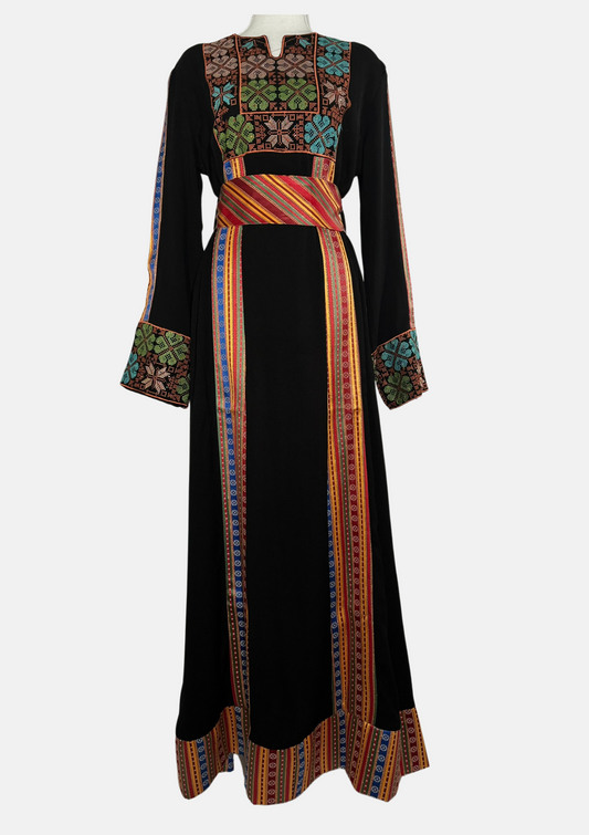 Zaina Fallahi Full Embroidered Thobe - Sama